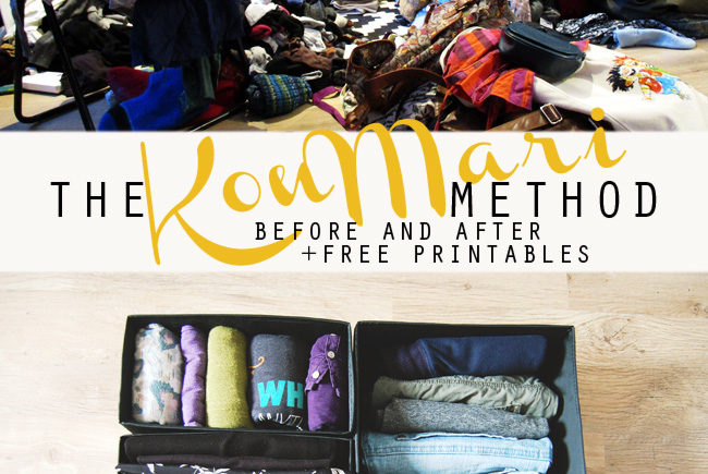 KonMari clothes before and after